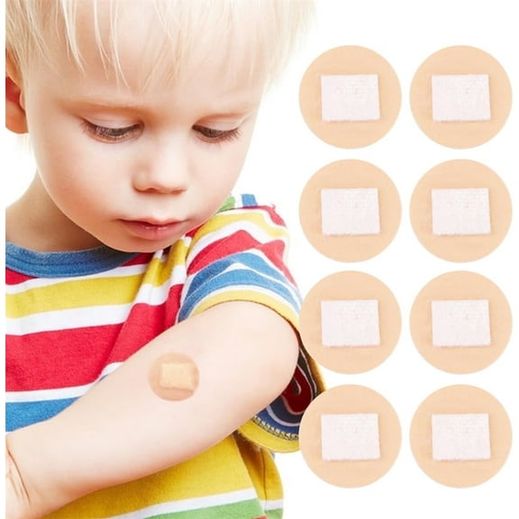 Triani 200Pcs Round Bandages 0.87 Inch Flexible Fabric Adhesive Self Adhesive Breathable Adhesive Spot Bandage for Skin Wounds