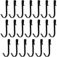 thumbnail image 1 of Triani 20Pcs J Shaped Hook Black Snap on Hooks Wire Rack Hook Shelf Hook Stainless Steel Clip-on Hook Hanging Sink Grid J Hook for Kitchen Bedroom Office(Black), 1 of 7
