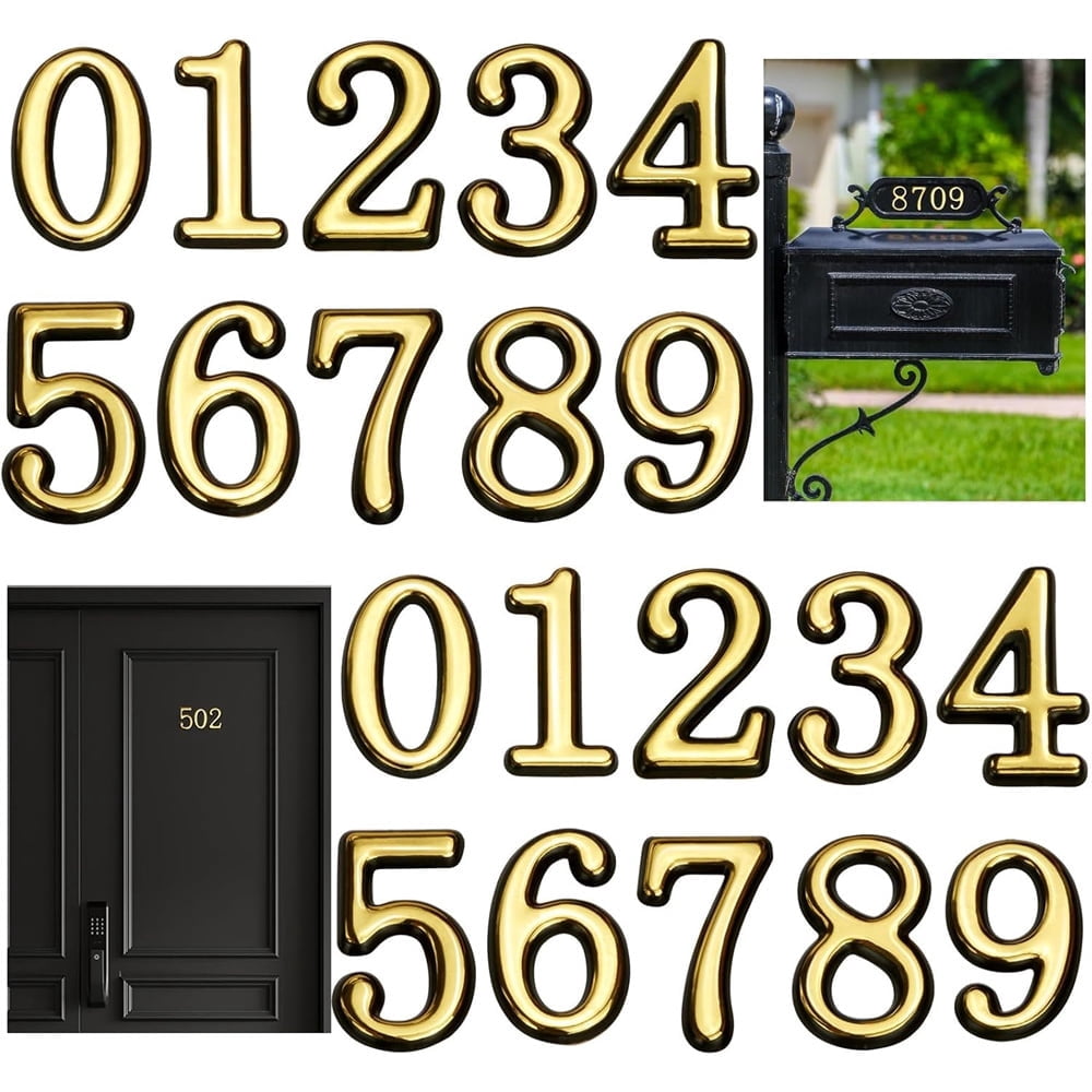 Mail Box Numbers Paper Triani 20Pcs Mailbox Numbers for Outside 2 Inch 0-9 Self-Adhesive Mail ...