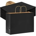 thumbnail image 1 of Triani 20Pcs Paper Bags With Handles 16x6x12 Inches Paper Shopping Bags Large Gift Bags Craft Bags Kraft Bags for Small Business (Black), 1 of 7