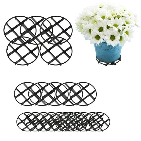 Triani 21Pcs Round Black Plastic Plant Riser Flower Pot Feet Drainage Risers Elevator to Improve Ventilation and Prevent Rotten Roots for Outdoor Pot Feet(5/6/8 Inch)
