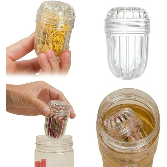 Triani 2Pcs Fruit Infuser Insert Plastic Mesh Tea Ball Tea Strainer Strainer Tea Basket Tea Diffuse Tea Infuser for Wide Mouth Bottles