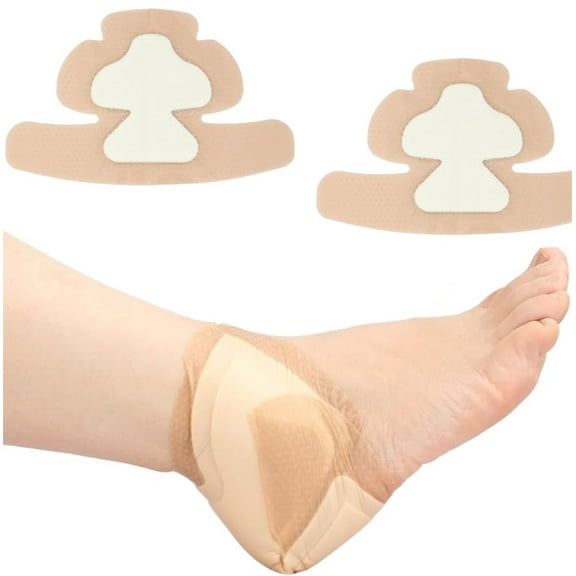 Triani 2Pcs Heel Foam Dressing Wounds Bandages with Gentle Adhesive Border 5*8 Inch Waterproof Adhesive Sacral Bandages for Hip Knee Replacement Surgery Ulcer Pressure