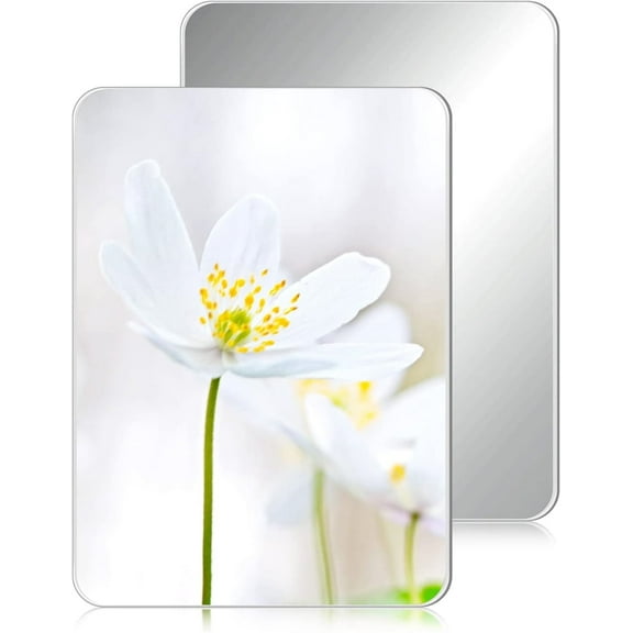 Triani 2Pcs Magnetic Locker Rectangular Mirror Acrylic Anti-Scratch Makeup Mirror for Girls Bathroom Household Refrigerator Office Cabinet Rectangular Locker Accessories