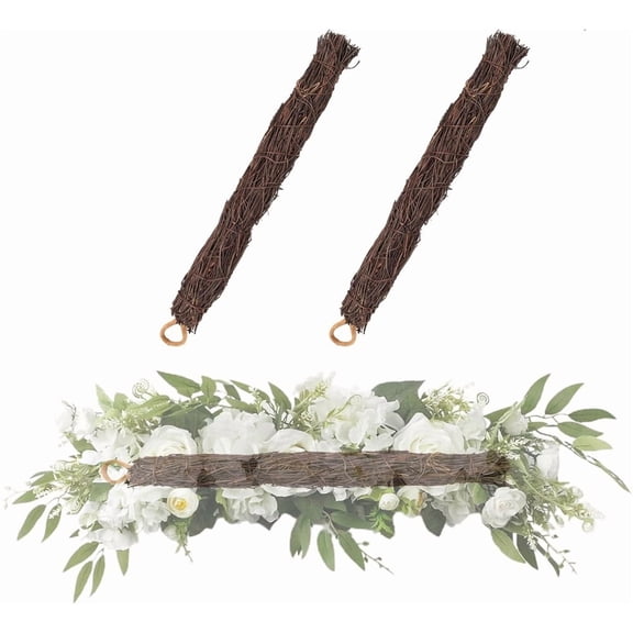 Triani 2Pcs Natural Grapevine Swag Base 11.81" DIY Crafts Decorative Swag Wreath Making Supplies for Decors