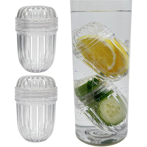Triani 2Pcs Small Size Fruit Infuser Tea Infuser Ball Transparent Tea Strainer Tennis Ball Tea Basket Coffee Filter for Wide Mouth Bottles