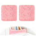 thumbnail image 1 of Triani 2Pcs Soft Fluffy Area Carpet with Non Skid Backing for Girls Back to School Stuff Square Plush Cushion Fluffy Area Rug School Locker Rugs Accessories(Pink), 1 of 7