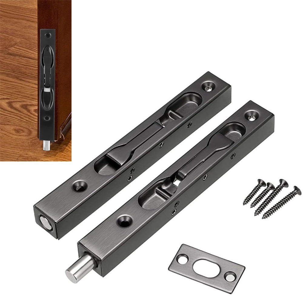 Concealed Locker Lock Triani 2Pcs Stainless Steel Concealed Security French Door Locks with ...