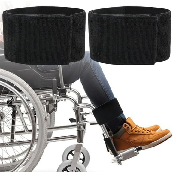 Triani 2Pcs Wheelchair Leg Strap Medical Restraints Reliable & Elastic Wheelchair Foot Straps Leg Restraints Protection Belt for Seniors Disabled Paralysis Parkinson's