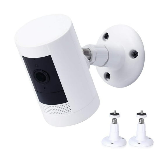 Triani 3 Pcs Adjustable Mount for Stick up Cam/Indoor Cam/Battery Cam,360 Degree Rotation Stable Outdoor Ceiling Bracket Mounting Kit for Plug-in HD Security Camera (White)