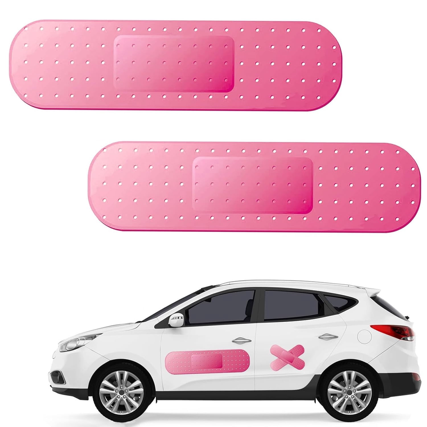 Triani 3Pcs Funny Car Band Aid Sticker for Car Damage Large Bandage ...
