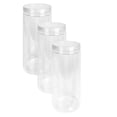 thumbnail image 1 of Triani 3Pcs Clear Plastic Jars with Lid 1401ml Round Wide Opening Storage Jar BPA Free Food Safe Airtight Food Storage Container Kitchen Household Craft Storage, 1 of 7