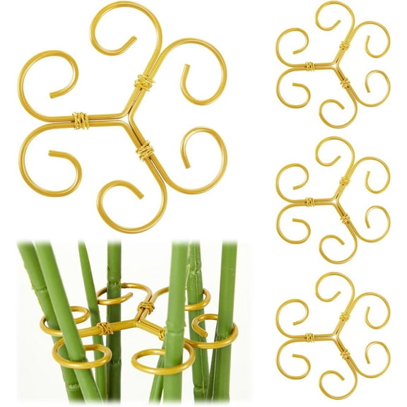 Triani 3Pcs Plant Stem Support Iron Plant Stem Support for Healthy Plant Growth Monstera Plant Growth Stakes Trellis for Indoor Outdoor Garden(Style-A)