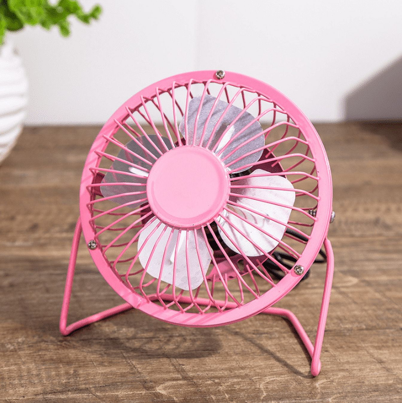 Triani 4 Inch Small USB Desk Fan, Mini Quiet Fan with Metal