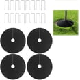 thumbnail image 1 of Triani 4 Pack Tree Mulch Ring Weed Control with 16 Garden Stakes Thickened Tree Root Protection Mats Reusable Tree Protector Mat for Landscape Control Plant Root(Black), 1 of 7