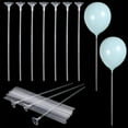 thumbnail image 1 of Triani 40Pcs Plastic Balloon Sticks with Cups Balloon Stick with Base Holder Stand for Birthday Graduation Prom Wedding Anniversary Party Decoration Supplies (Clear), 1 of 7