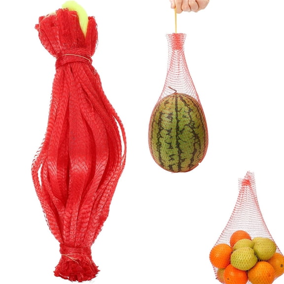 Triani 50Pcs Melon Hammock Watermelon Nets 13.8 Inch Melon Hammock Hanging Bags for Supporting Garden Growing Thicker Reusable Fruit Net Bag