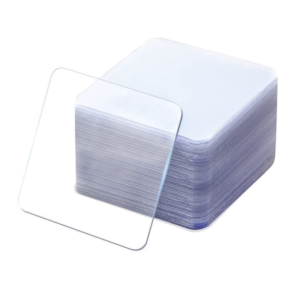 Triani 50Pcs Premium Double Sided Mounting Squares Clear Tape 2.4 Inch Two Sided Pre-Cut Squares Waterproof Adhesive for Shower Wall Patch Sticky Pads