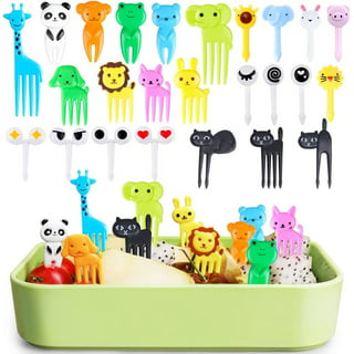 Get Fresh Food Picks for Kids – 24 Pcs Unicorn Bento Food Picks for Toddlers Lunch Decoration – Cute Decorative Plastic Animal Food Picks