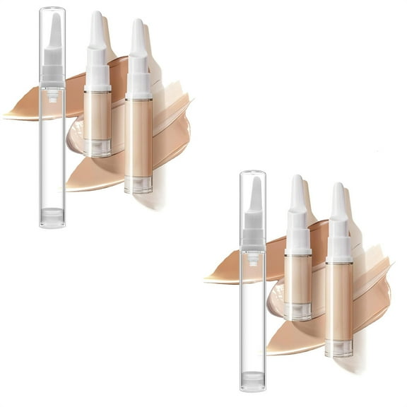 Triani 6PackTravel Airless Pump Jar 5ml/10ml/15ml Refillable Cosmetic Containers Leak Proof Mini Eye Cream Travel Bottles for Cream Lotion Skincare Serum