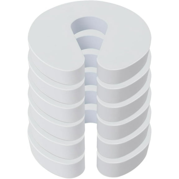 Triani 6Pcs Door Finger Pinch Guards Durable Door Slam Stopper Cat Toddler Door Stopper with Soft Foam Guard Baby Safety Finger Protectors Soft and Non-Toxic (White)