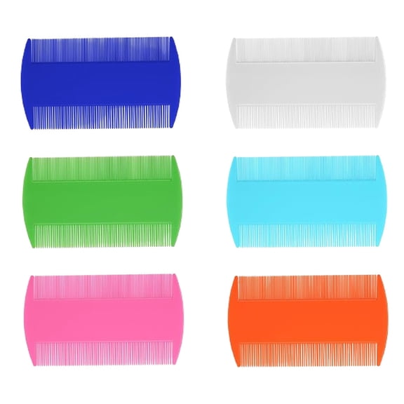 Triani 6Pcs Double Sided Fine Tooth Combs Dogs Cats Grooming Combs Remove Float Hair Fine Tooth Head Lice Flea Hair Combs For Kids Adults