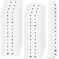 thumbnail image 1 of Triani 8 Sheet A-Z Tabs Small Alphabet Index Tabs Self-Adhesive Page Tabs Transparent Alphabetical Tabs Small Book Page Tabs for Binder Notebook Book Folder Office(White), 1 of 7