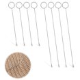 thumbnail image 1 of Triani 8Pcs Loop Turner Tool for Silicone Beads 10.43 Inch & 6.88 Inch Length Stainless Steel Long Loop Turner with Latch for Crocheting Project Sewing Gift, 1 of 7