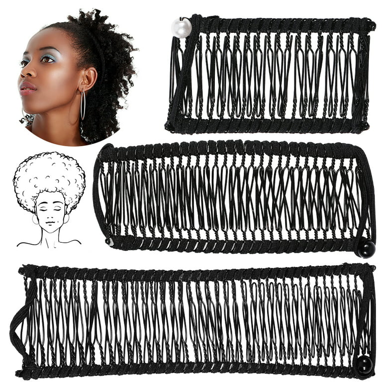 Triani Banana Clip for Thick Curly Hair w/Bar Closure - Easy Styles That  Hold Comfortably All Day,Set of 3 (Black) 