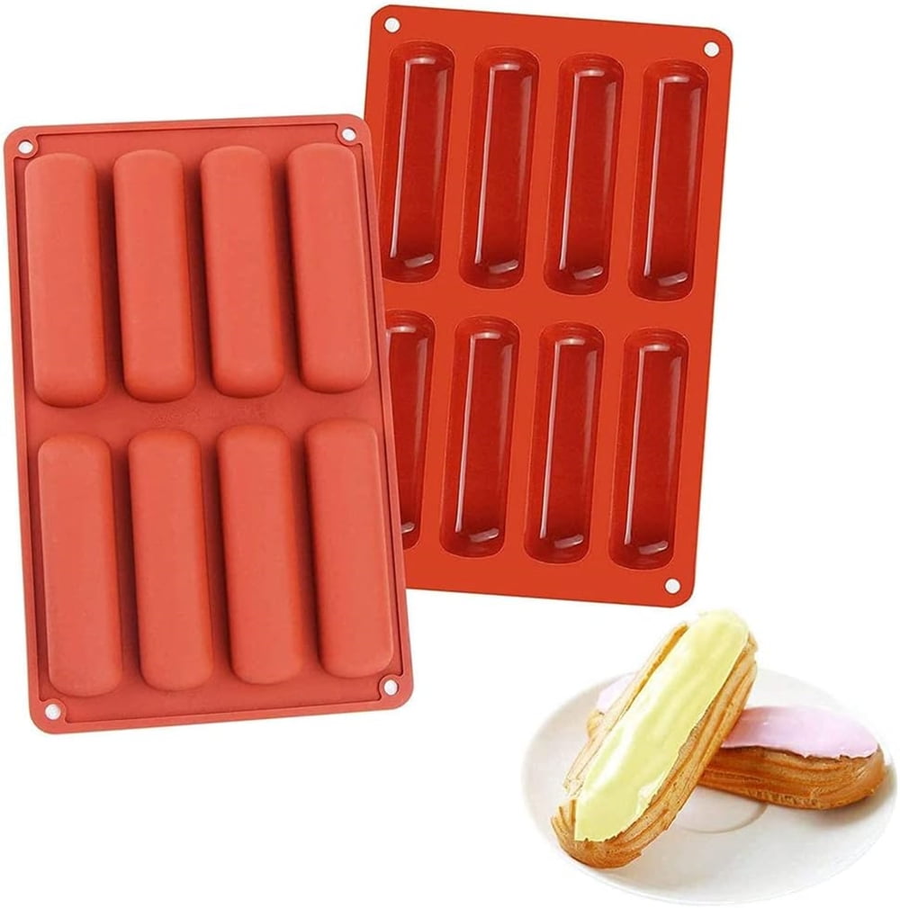 YXHZVON Set Of 2 Silicone Cereal Bars, 8 Moulds, Rectangular Silicone Moulds For Chocolate, Truffle, Bread Bread, Muesli Bread, Muesli Bread, Brownie, BPA Free