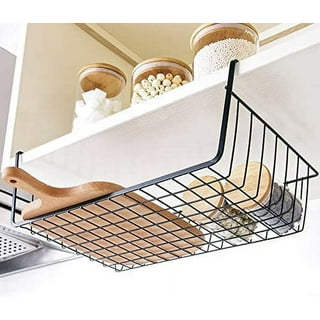 Style Selections 13.58-in W x 5.31-in H 1-Tier Under-shelf Metal Under-shelf  Basket in the Cabinet Organizers department at