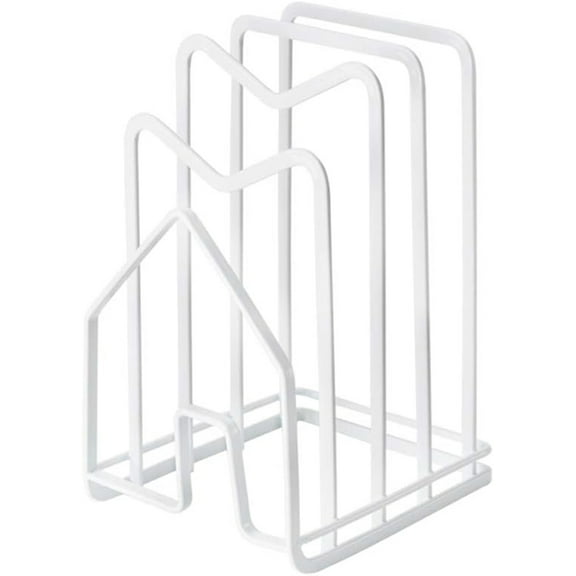 Triani Kitchen Pantry Organizer Rack for Dinnerware, Bakeware, Cookware, Pan Lids,Cutting Boards(White)