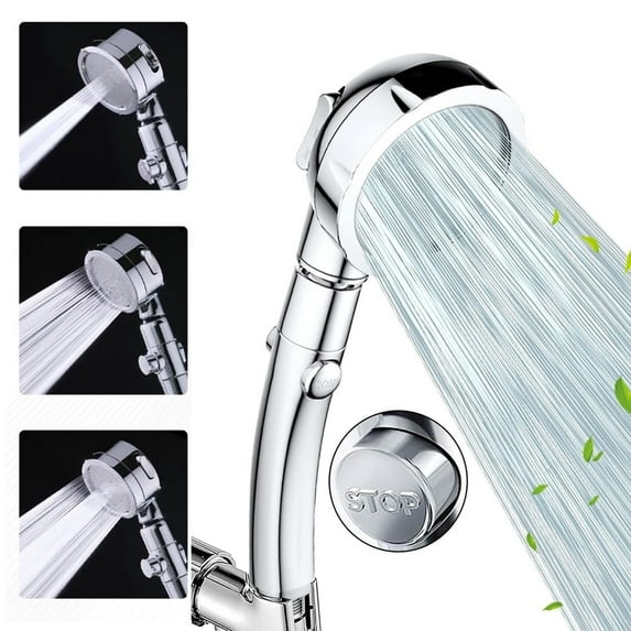 Triani High Pressure filtered Handheld Shower with 3 Spray Modes ON/Off Pause Control Button Hard Water Softener Rain Shower Head - Removes Chlorine & Flouride for Best SPA Experience