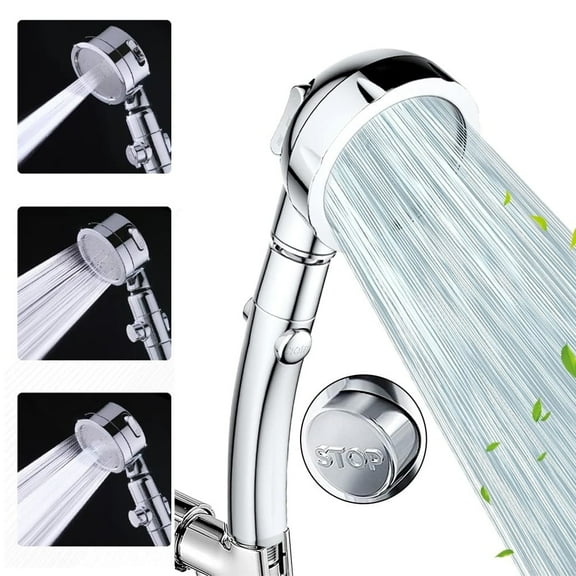 Triani High Pressure filtered Handheld Shower with 3 Spray Modes ON/Off Pause Control Button Hard Water Softener Rain Shower Head - Removes Chlorine & Flouride for Best SPA Experience