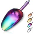 thumbnail image 1 of Triani Metal Ice Scoop for Ice Maker Ice Bucket Kitchen Freezer 6 Oz Stainless Steel Ice Scooper Sturdy Food Grade Ice Bucket Scoop for Home Hotel Restaurant(Rainbow), 1 of 7