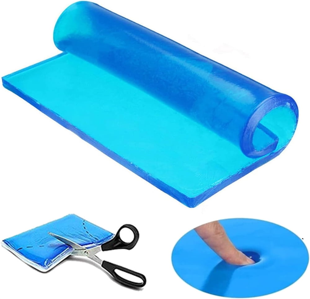 Triani Motorcycle Seat Gel Pad Seat Shock Absorption Mats Reduce Fatigue Comfortable Soft Cushion DIY Soft Cool Motorcycle Seat Car Office Chair Seat Cushion(Blue)