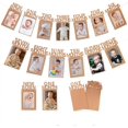 thumbnail image 1 of Triani 1st Birthday Photo Banner Growth Decorations from Newborn to 12 Months Pre-Strung First Birthday with Frame Celebration Decoration Monthly Photograph Bunting Garland (Brown), 1 of 7
