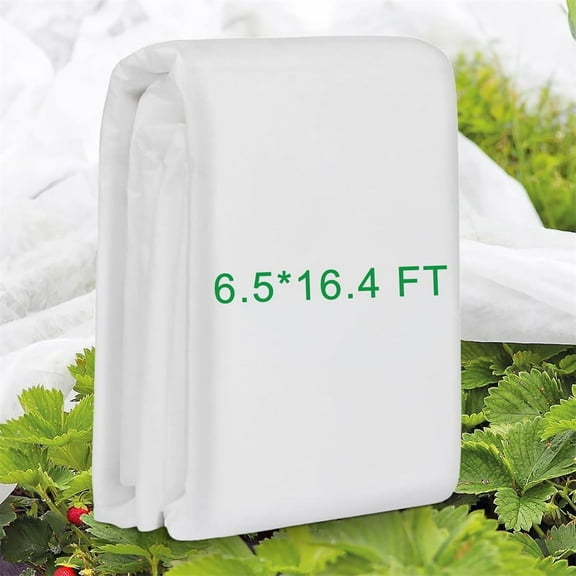 Triani Plant Covers Freeze Protection Frost Blanket 6.5 Ft x 16.4 ft Cold Weather Floating Row Cover Fabric Blankets Wrap Cloths Reusable Frost Cloths Blankets Plant Jacket