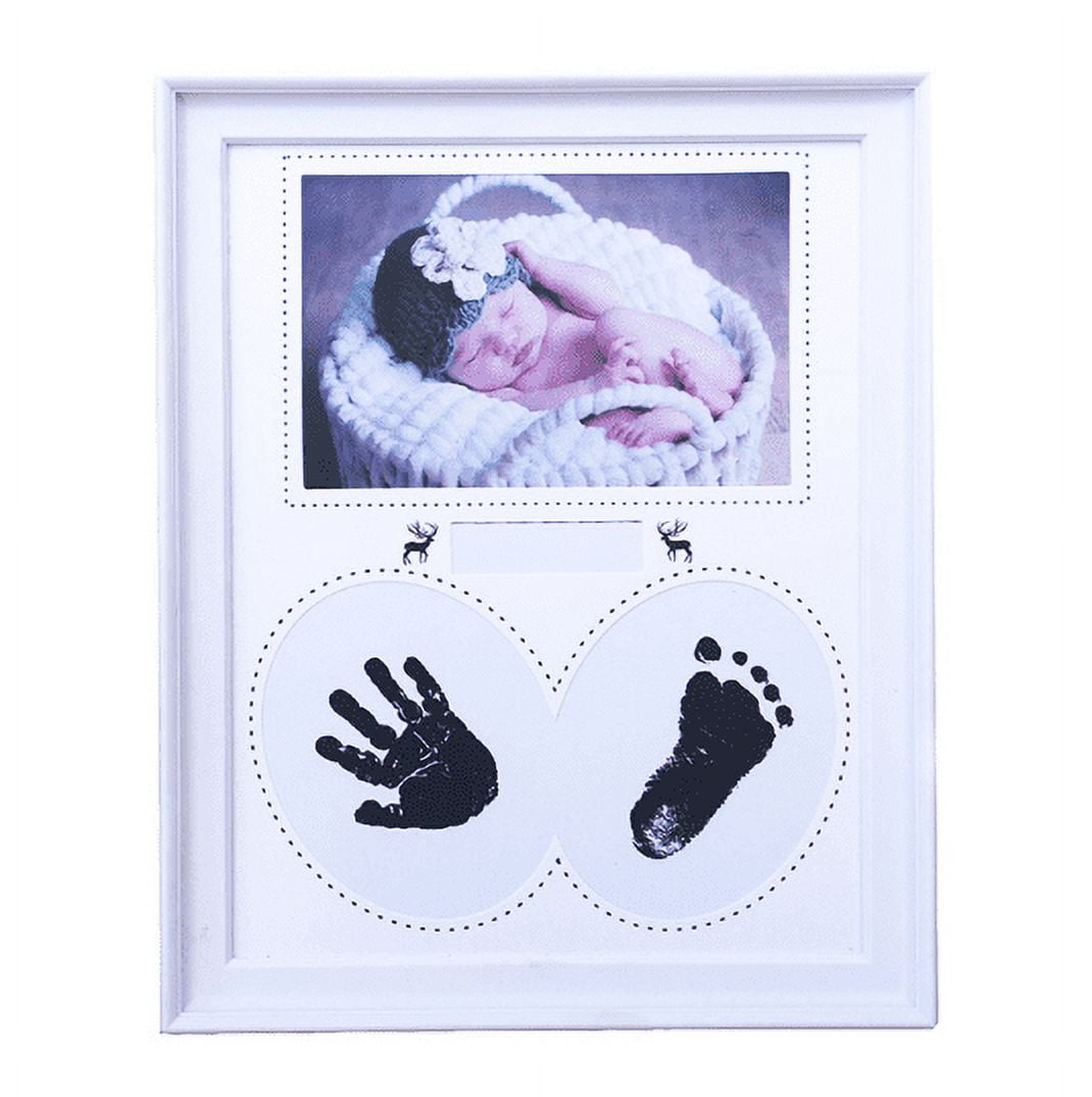 Co Little Baby Handprint & Footprint Kit (Date & Name Stamp) Clay Hand  Print Picture Frame for Newborn - Best New Mom Gift - Foot Impression Photo