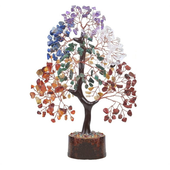 Triani Valentine's Day Healing Crystal Tree 7 Chakra Crystal Tree Healing Crystal Stones Tree of Life for Positive Energy for Home Office Desk New Years Decor