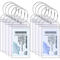 Trianu 10 Pcs Cruise Luggage Tags, 2.52×7.56 inch Cruise Tag Holders with Seal and Steel Loops Luggage Tags for Carnival Cruise Essentials Norwegian Alaska Cruise Ships Must Haves, Silver