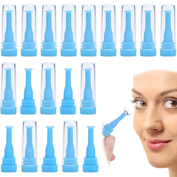 Trianu 10 Pieces Hard Contact Lens Remover Tool for RGP and Scleral Lenses - Plunger Suction Cup, Blue