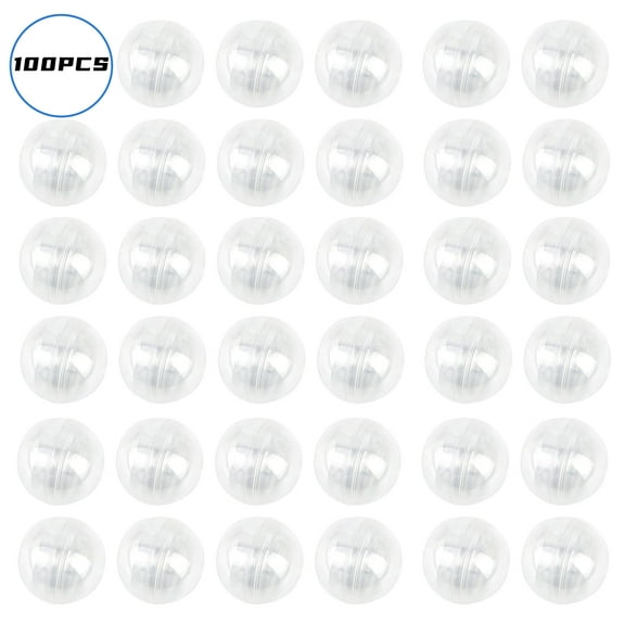 Trianu 100 Pcs 1 inch Vending Machine Capsules Empty Clear Round Capsules for Prizes Gift