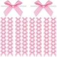 thumbnail image 1 of Trianu 100 Pcs Hot Pink Bows 2.75" Pink Ribbon Valentine's Day Pink Twist Tie Bows Pre Tied Bows Premade Bows for Crafts Treat Bags Cake Pop Party Decorations Candy Apple Box Wedding, 1 of 7