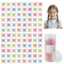 Trianu 100Pcs Cute Mini Butterfly Hair Clips for Women,Tiny Hair Clips for Thin Fine Hair with Storage Box, Mixed Color Hair Clips Strong Grip Hair Accessories