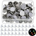 thumbnail image 1 of Trianu 100Pcs Reflective Tacks Trail Reflective Trail Tacks Marking Tacks Glow Tacks Reflective Trail Markers Mark Trail Reflective Thumb Tacks for Hunting Hiking Camping Tree Stand(Sliver), 1 of 7