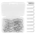 thumbnail image 1 of Trianu 100Pcs Sewing U Pins 0.9 inch Stainless Steel Double Blocking Needlecrafts Fork Pin Multipurpose U Hooks Straight Nail for DIY Sewing Jewelry Display Home Decor, 1 of 8