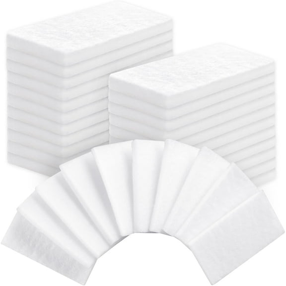 Trianu 100Pcs Unscented Refill Pad Aroma Pads Essential Oil Diffuser Pad Rectangle Replacement Perfume Pads for Humidifier Air Purifier Locket Scent Ball Plug-in Diffuser (43x22x3mm, White)