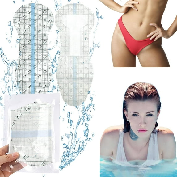 Trianu 10Pcs Waterproof Swimming Pads for Women, Clear Waterproof Private Patches for Women, Panty Liners for Women Swimsuits and Lingerie Panty Liner/Barrier
