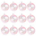 thumbnail image 1 of Trianu 12 Pcs Iridescent Christmas Ball Ornaments Pink Ornaments Balls Transparent Plastic Clear Christmas Tree Baubles for DIY Christmas Xmas Party Birthday Wedding Decor Crafts, 1.96inch, 1 of 5